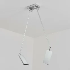 hofstein Plafonnier Anneau LED Chrome, Argenté, 2 lumières