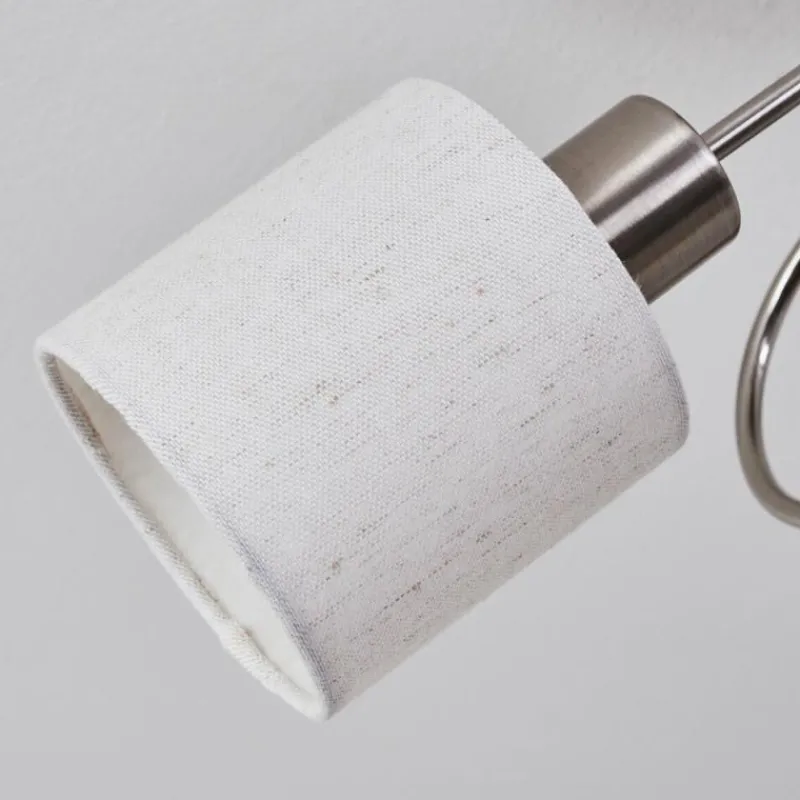 Lampes En Tissu-hofstein Plafonnier Antillo Nickel mat, 3 lumières