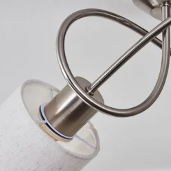 Lampes En Tissu-hofstein Plafonnier Antillo Nickel mat, 3 lumières