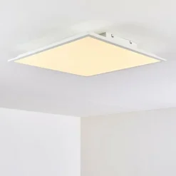 hofstein Plafonnier Antria LED Blanc, 1 lumière, Télécommandes, Changeur de couleurs