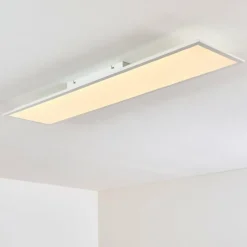 hofstein Plafonnier Antria LED Blanc, 1 lumière, Télécommandes, Changeur de couleurs