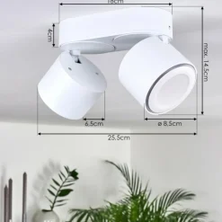 hofstein Plafonnier Appleton LED Blanc, 2 lumières