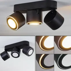 hofstein Plafonnier Appleton LED Noir, 3 lumières