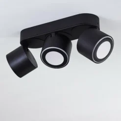 hofstein Plafonnier Appleton LED Noir, 3 lumières