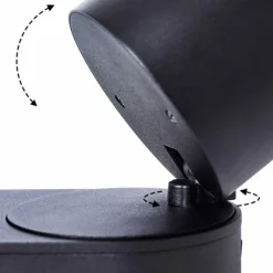 hofstein Plafonnier Appleton LED Noir, 1 lumière