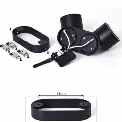 hofstein Plafonnier Appleton LED Noir, 2 lumières