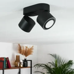 hofstein Plafonnier Appleton LED Noir, 2 lumières