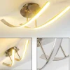 hofstein Plafonnier Aranu LED Acier inoxydable, Nickel mat, 2 lumières