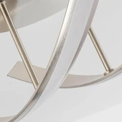 hofstein Plafonnier Aranu LED Acier inoxydable, Nickel mat, 2 lumières