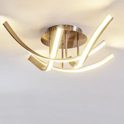 hofstein Plafonnier Aranu LED Nickel mat, 4 lumières