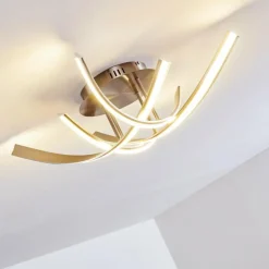 hofstein Plafonnier Aranu LED Nickel mat, 4 lumières