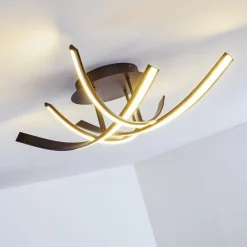 hofstein Plafonnier Aranu LED Rouille, 4 lumières* Éclairage Led