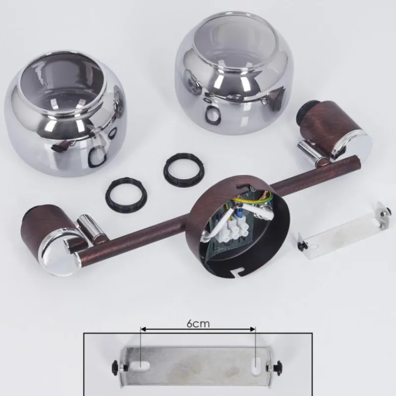 Luminaires Rustiques-hofstein Plafonnier Arconciel Brun, 2 lumières