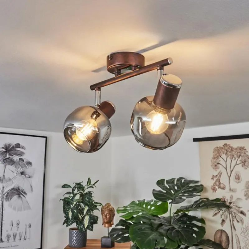 Luminaires Rustiques-hofstein Plafonnier Arconciel Brun, 2 lumières