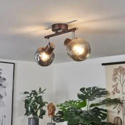 Luminaires Rustiques-hofstein Plafonnier Arconciel Brun, 2 lumières