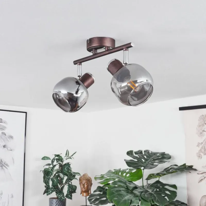 Luminaires Rustiques-hofstein Plafonnier Arconciel Brun, 2 lumières