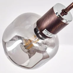 Suspension Verre Fumé-hofstein Plafonnier Arconciel Brun, 5 lumières