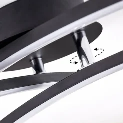 hofstein Plafonnier Aringa LED Noir, 1 lumière