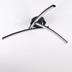 hofstein Plafonnier Aringa LED Noir, 1 lumière