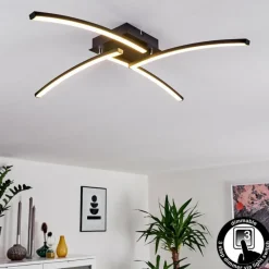 hofstein Plafonnier Aringa LED Noir, 1 lumière