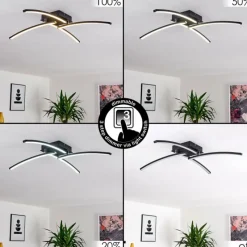 hofstein Plafonnier Aringa LED Noir, 1 lumière