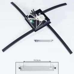 hofstein Plafonnier Aringa LED Noir, 1 lumière