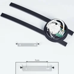 hofstein Plafonnier Aringa LED Noir, 1 lumière