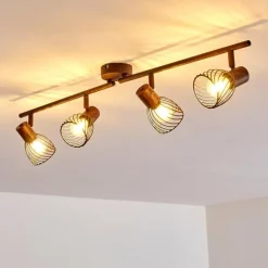 Luminaires Rustiques-hofstein Plafonnier Arjen Brun, Rouille, 4 lumières