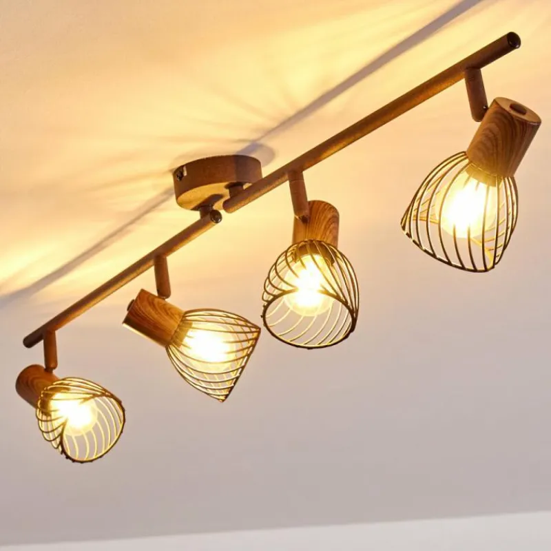 Luminaires Rustiques-hofstein Plafonnier Arjen Brun, Rouille, 4 lumières