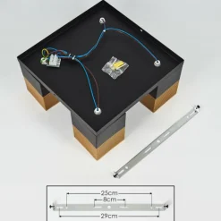 Lampes Dorées-hofstein Plafonnier Armenie Or, Laiton, Noir, 4 lumières