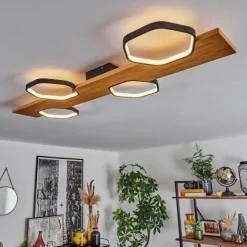 hofstein Plafonnier Arminda LED Écru, Noir, 1 lumière