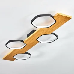 hofstein Plafonnier Arminda LED Écru, Noir, 1 lumière