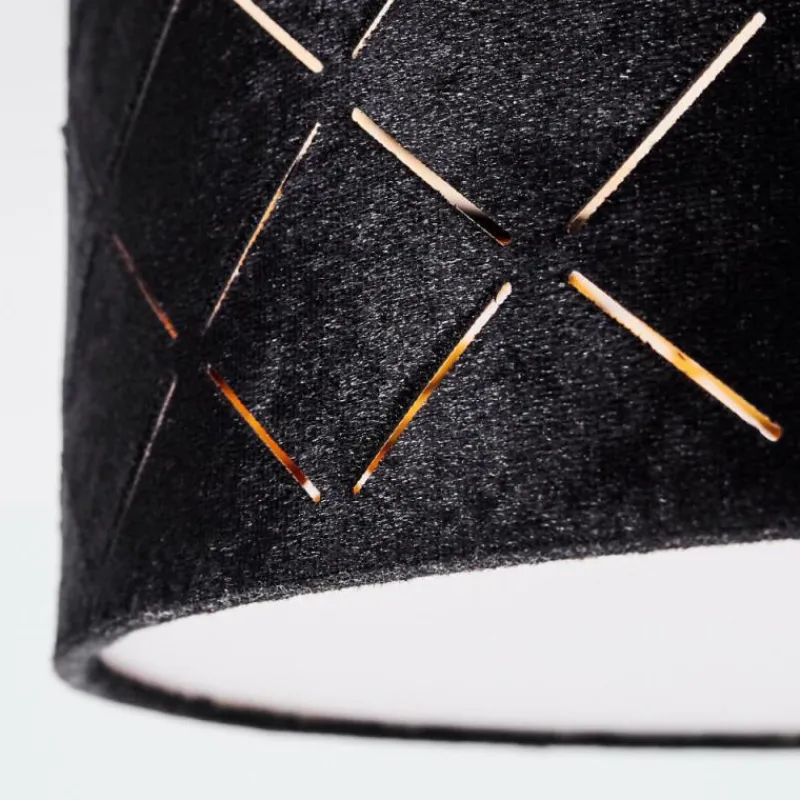 Lampes En Tissu-hofstein Plafonnier Arnoya Cuivre, Noir, 1 lumière