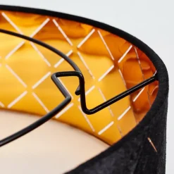 Lampes En Tissu-hofstein Plafonnier Arnoya Cuivre, Noir, 2 lumières