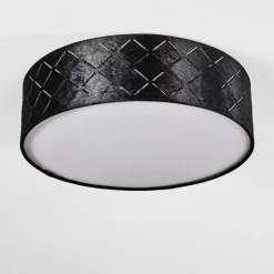 Lampes En Tissu-hofstein Plafonnier Arnoya Cuivre, Noir, 2 lumières