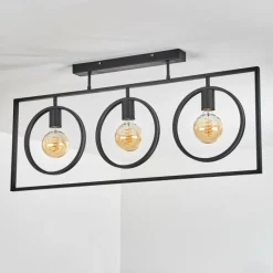 Lampes Industrielles-hofstein Plafonnier Assiniboia Noir, 3 lumières
