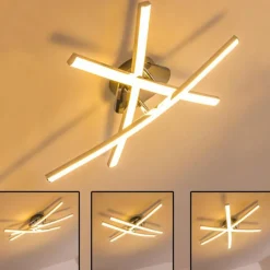 hofstein Plafonnier ATOME LED Chrome, 3 lumières