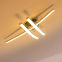 hofstein Plafonnier ATOME LED Chrome, 3 lumières