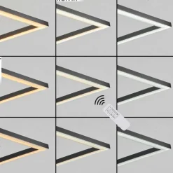 Luminaires Scandinaves-hofstein Plafonnier Audouin LED Couleur bois, 1 lumière, Télécommandes