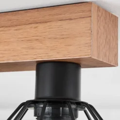 Luminaires Scandinaves-hofstein Plafonnier Aumal Couleur bois, 4 lumières