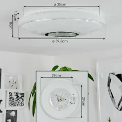 hofstein Plafonnier Auxerre LED Blanc, 1 lumière