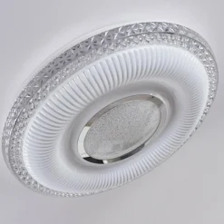 hofstein Plafonnier Avoriaz LED Transparent, Blanc, 1 lumière, Télécommandes