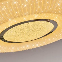 hofstein Plafonnier Avoriaz LED Transparent, Blanc, 1 lumière, Télécommandes