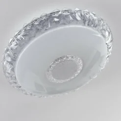 hofstein Plafonnier Avoriaz LED Transparent, Blanc, 1 lumière, Télécommandes