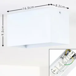 hofstein Plafonnier Awuna Blanc, 2 lumières