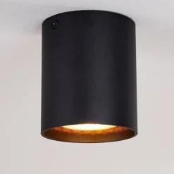 hofstein Plafonnier Awuna Noir, 1 lumière