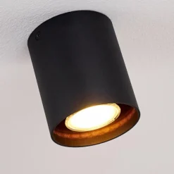 hofstein Plafonnier Awuna Noir, 1 lumière