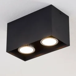 hofstein Plafonnier Awuna Noir, 2 lumières