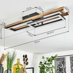 hofstein Plafonnier Ayajasco LED Écru, Noir, 1 lumière