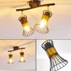 Lampes Dorées-hofstein Plafonnier Ayen Noir doré, 2 lumières